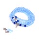 108 Beads Blue Crystal Healing Mala Bracelet 108 Beads Blue Crystal Healing Mala Bracelet