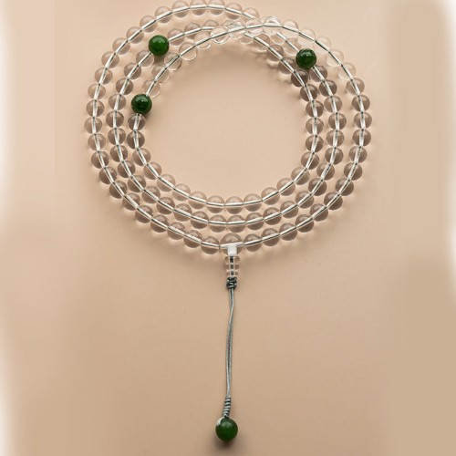 108 Beads White Crystal Jade Meditation Bracelet 108 Beads White Crystal Jade Meditation Bracelet
