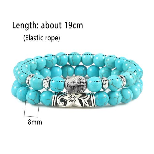 2Pcs Crystal Agate Buddha Protection Bracelet 2Pcs Crystal Agate Buddha Protection Bracelet