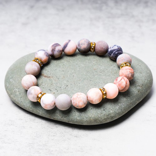 Zebra Jasper Stress Healing Bracelet Zebra Jasper Stress Healing Bracelet