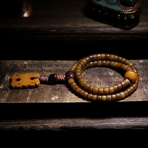 Tibet Yak Bone Amber Balance Bracelet Tibet Yak Bone Amber Balance Bracelet