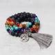 Healing Crystal Mala 108 Meditation Bracelet