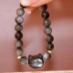 Gold & Silver Sheen Obsidian Lucky Cat Protection Bracelet Gold & Silver Sheen Obsidian Lucky Cat Protection Bracelet