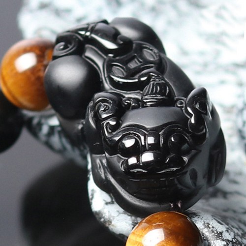 Feng Shui PiXiu Rainbow Obsidian Tiger Eye Wealth Bracelet Feng Shui PiXiu Rainbow Obsidian Tiger Eye Wealth Bracelet