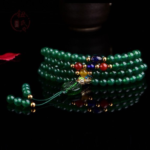 108 Mala Green Agate Power Support Bracelet 108 Mala Green Agate Power Support Bracelet