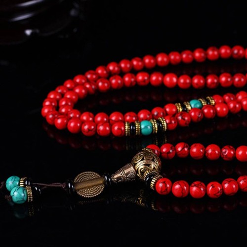 Tibetan Red Turquoise Lucky Necklace Tibetan Red Turquoise Lucky Necklace