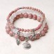 3PCS Natural Quartz Crystal Lotus Healing Bracelet 3PCS Natural Quartz Crystal Lotus Healing Bracelet