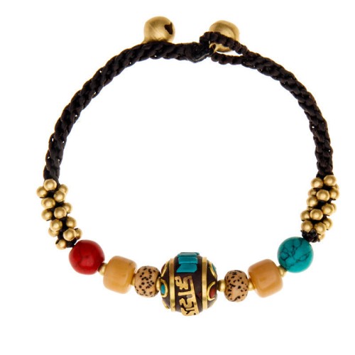 Tibetan Turquoise Om Mani Padme Hum Protection Bracelet