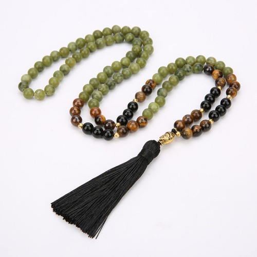 Tibetan Green Jasper Protection Mala Bracelet Tibetan Green Jasper Protection Mala Bracelet