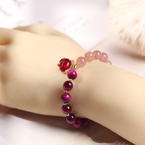 Strawberry Quartz PiXiu Love Bracelet