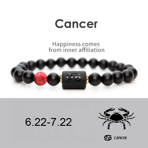 Zodiac Black Onyx Adjustable Bracelet Zodiac Black Onyx Adjustable Bracelet