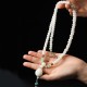 White Bodhi Seed Mala 108 Beads Protection Bracelet White Bodhi Seed Mala 108 Beads Protection Bracelet