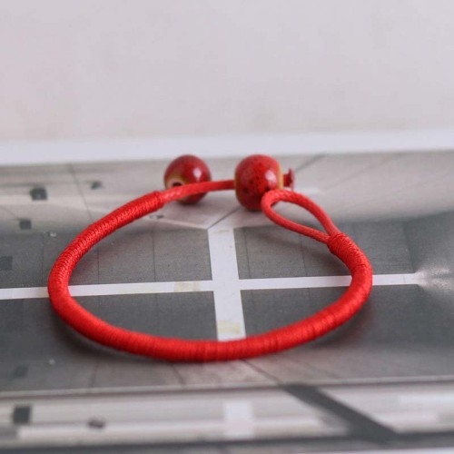 Feng Shui Lucky Red String Ceramic Bracelet Feng Shui Lucky Red String Ceramic Bracelet
