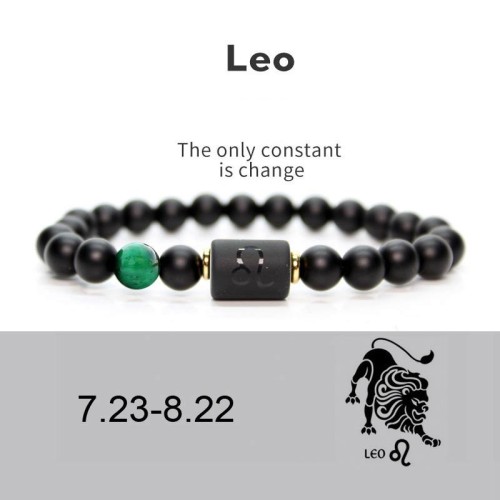 Zodiac Black Onyx Adjustable Bracelet Zodiac Black Onyx Adjustable Bracelet