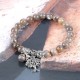 Natural Gemstone Tree of Life Lucky Charm Bracelet