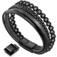 Lava Rock Black Onyx Leather Bracelet Lava Rock Black Onyx Leather Bracelet