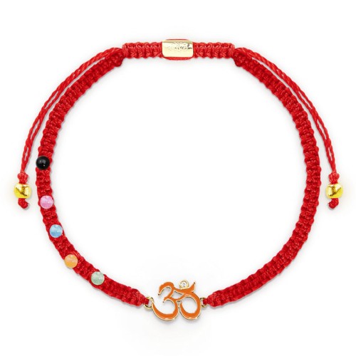 OM Mindfulness Red String Bracelet 