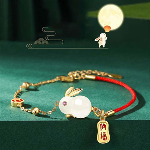 Rabbit White Jade Happiness Bracelet Rabbit White Jade Happiness Bracelet