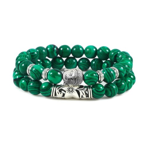 2Pcs Crystal Agate Buddha Protection Bracelet 2Pcs Crystal Agate Buddha Protection Bracelet