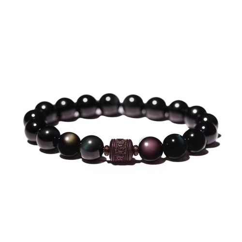 Gold Sheen Obsidian Om Mani Padme Hum Bracelet Gold Sheen Obsidian Om Mani Padme Hum Bracelet
