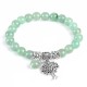 Natural Gemstone Tree of Life Lucky Charm Bracelet
