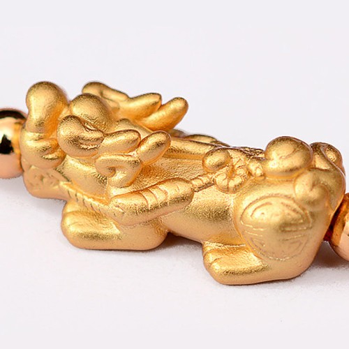 24K Gold-Plated PiXiu Luck Red String Bracelet 24K Gold-Plated PiXiu Luck Red String Bracelet