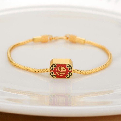 18K Gold Om Mani Padme Hum Koi Fish Luck Bracelet 18K Gold Om Mani Padme Hum Koi Fish Luck Bracelet