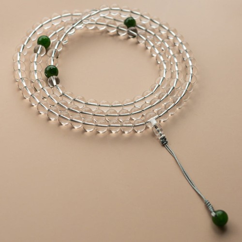 108 Beads White Crystal Jade Meditation Bracelet 108 Beads White Crystal Jade Meditation Bracelet