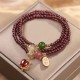 Garnet Strawberry Quartz Koi Fish Bracelet Garnet Strawberry Quartz Koi Fish Bracelet
