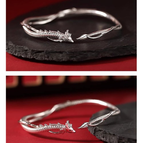 Year of the Dragon Sterling Silver Luck Cuff Year of the Dragon Sterling Silver Luck Cuff
