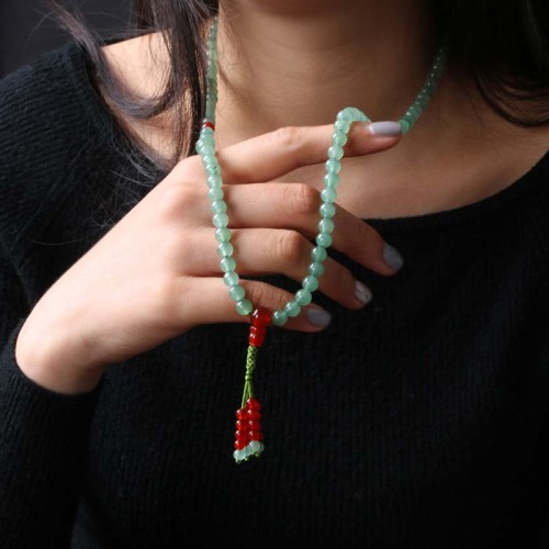 Green Aventurine Red Agate Luck Mala Bracelet Green Aventurine Red Agate Luck Mala Bracelet