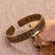 Om Mani Padme Hum Dragon Phoenix Copper Leather Cuff Bracelet Om Mani Padme Hum Dragon Phoenix Copper Leather Cuff Bracelet
