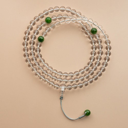 108 Beads White Crystal Jade Meditation Bracelet 108 Beads White Crystal Jade Meditation Bracelet