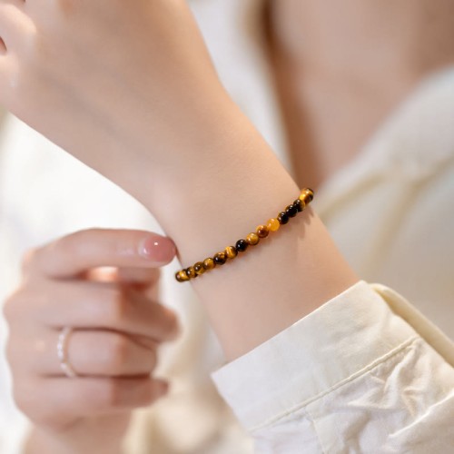 14K Gold Plated Tiger Eye Courage Protection Bracelet 14K Gold Plated Tiger Eye Courage Protection Bracelet