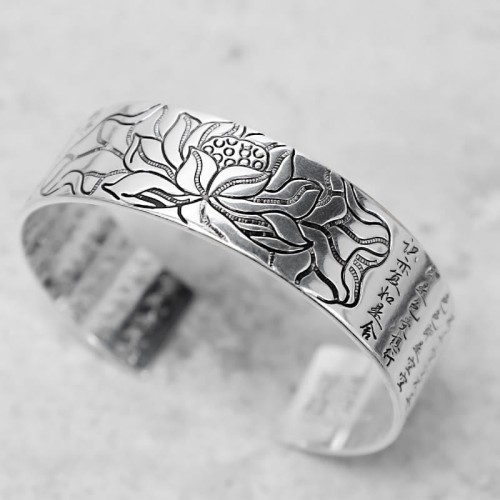 Tibetan Lotus White Copper Luck Bracelet Tibetan Lotus White Copper Luck Bracelet