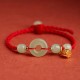 Peace Buckle Jade Lotus Happiness Wealth Bracelet