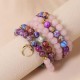 Miano Real Pink Crystal Mala Healing Bracelet Miano Real Pink Crystal Mala Healing Bracelet