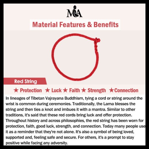 OM Mindfulness Red String Bracelet 