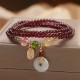 Garnet Strawberry Quartz Koi Fish Bracelet Garnet Strawberry Quartz Koi Fish Bracelet