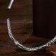 925 Sterling Silver Vines Engraved Protection Bangle 925 Sterling Silver Vines Engraved Protection Bangle
