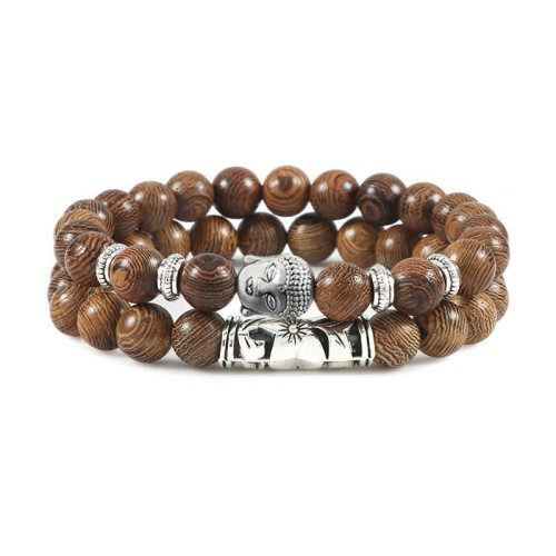2Pcs Crystal Agate Buddha Protection Bracelet 2Pcs Crystal Agate Buddha Protection Bracelet