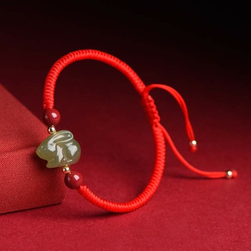 Rabbit Hetian Jade Bunny Abundance Bracelet Rabbit Hetian Jade Bunny Abundance Bracelet
