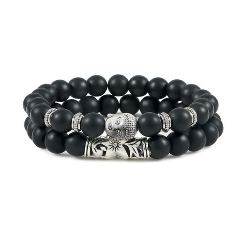 2Pcs Crystal Agate Buddha Protection Bracelet 2Pcs Crystal Agate Buddha Protection Bracelet