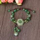 Green Jade Dangling Flower Luck Bracelet Green Jade Dangling Flower Luck Bracelet