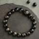 Gold & Silver Sheen Obsidian Lucky Cat Protection Bracelet Gold & Silver Sheen Obsidian Lucky Cat Protection Bracelet