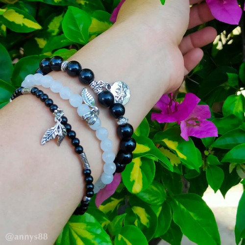 3PCS Natural Quartz Crystal Lotus Healing Bracelet 3PCS Natural Quartz Crystal Lotus Healing Bracelet