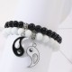 Black Onyx White Turquoise Yin Yang Protection Couple Bracelet Black Onyx White Turquoise Yin Yang Protection Couple Bracelet