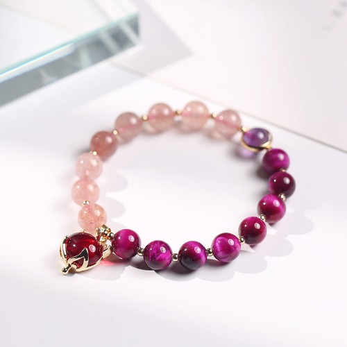 Strawberry Quartz PiXiu Love Bracelet