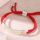 925 Silver Red String Braid Bracelet 925 Silver Red String Braid Bracelet