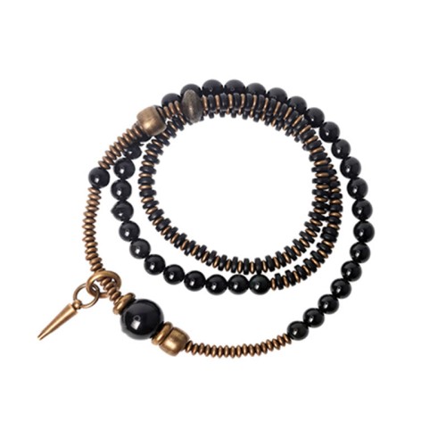 Rainbow Obsidian Ebony Copper Healing Bracelet Rainbow Obsidian Ebony Copper Healing Bracelet